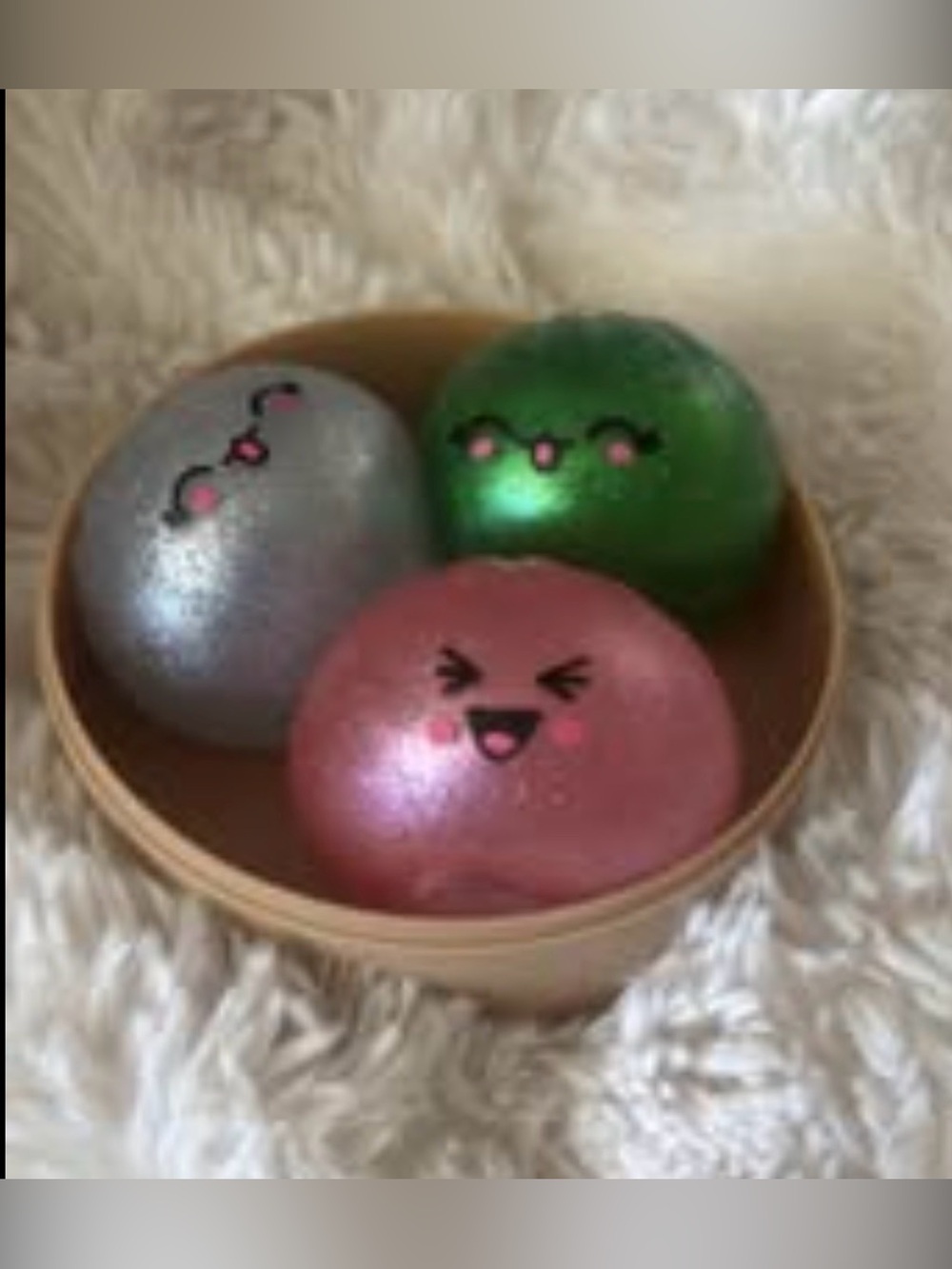 3pc mini happy Squishy Dumplings Bun Sugar Edition Rainbow Mystery sensory